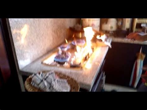 gas stove blows up
